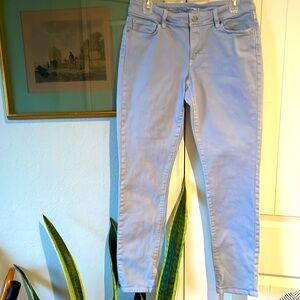 LOFT curvy skinny light gray jeans size 29/8